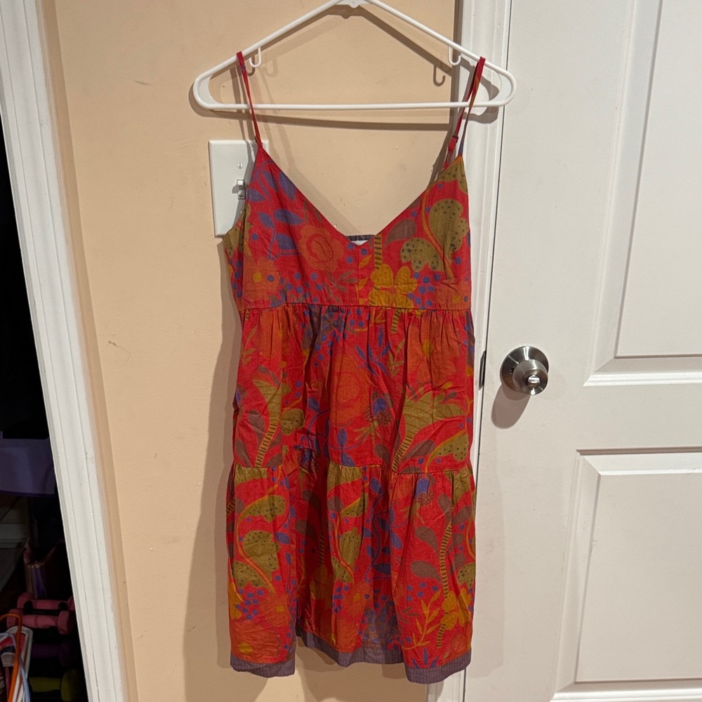 Velvet by Graham & Spencer Vibrant Red and Green Midi Dress